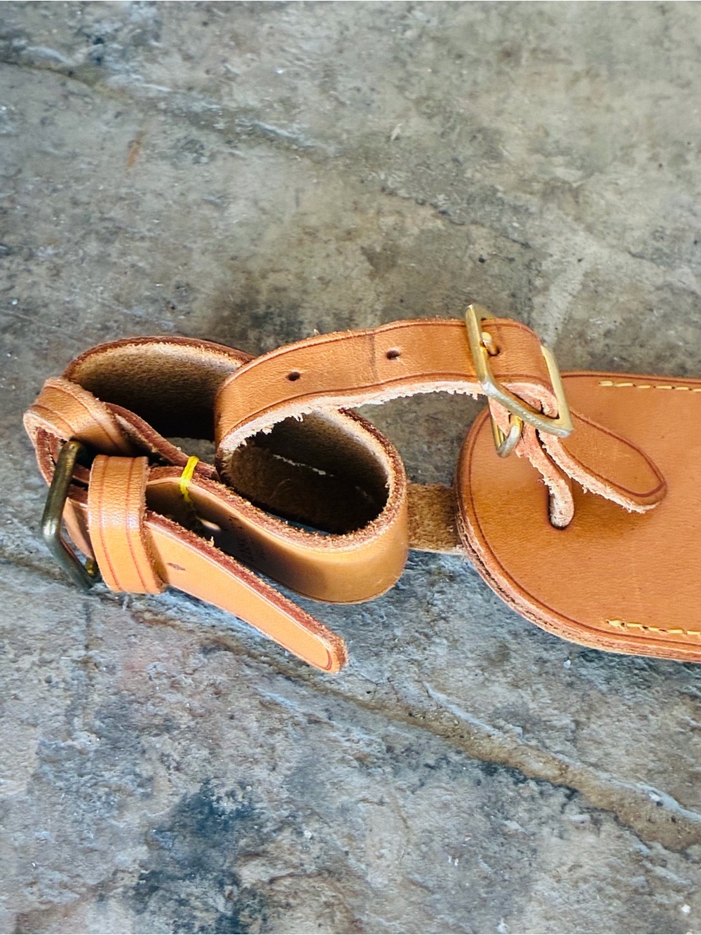 Vintage Louis Vuitton Vachetta Leather Luggage Tag & Poignet Handle Keeper Set - Picture 5 of 17